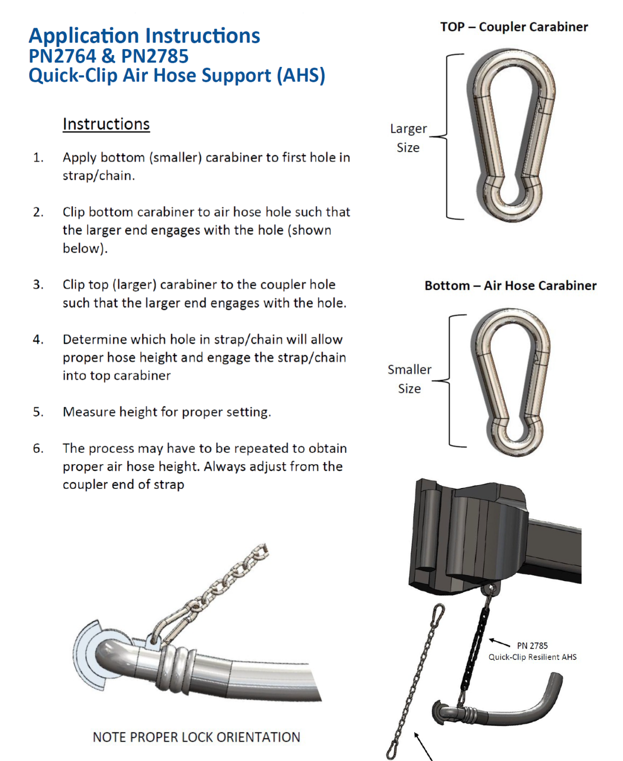Chain QuickClip Air Hose Support Pennsy